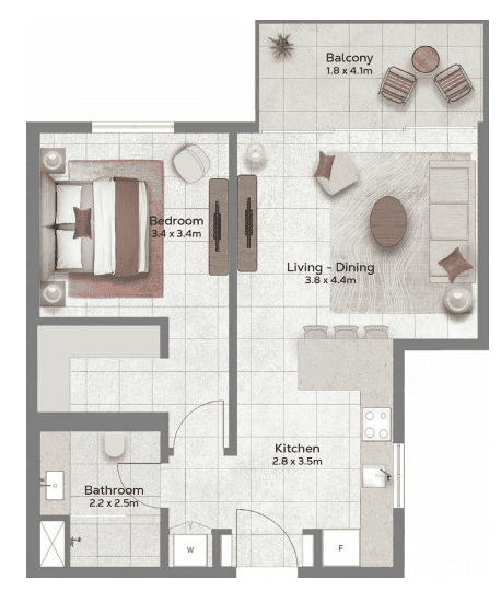 Apartment Type A1 – Floor Plan
