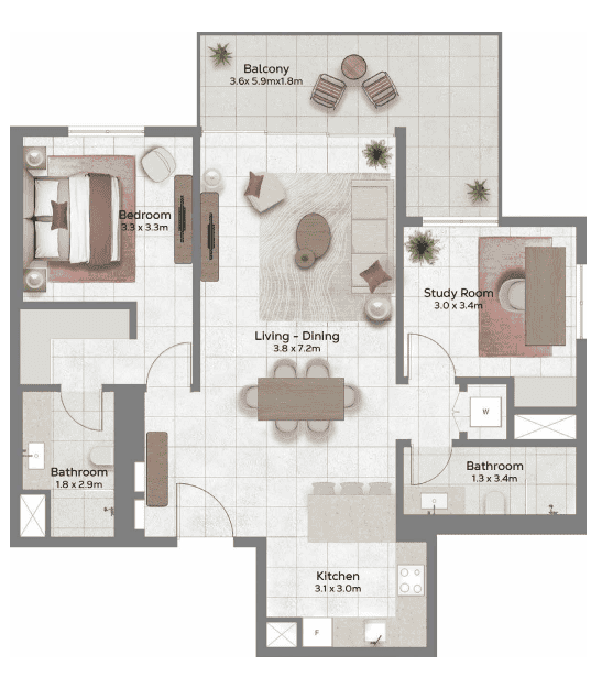 Apartment Type A2 Layout