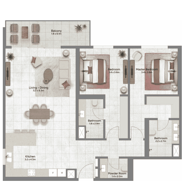 Apartment Type B5 Layout